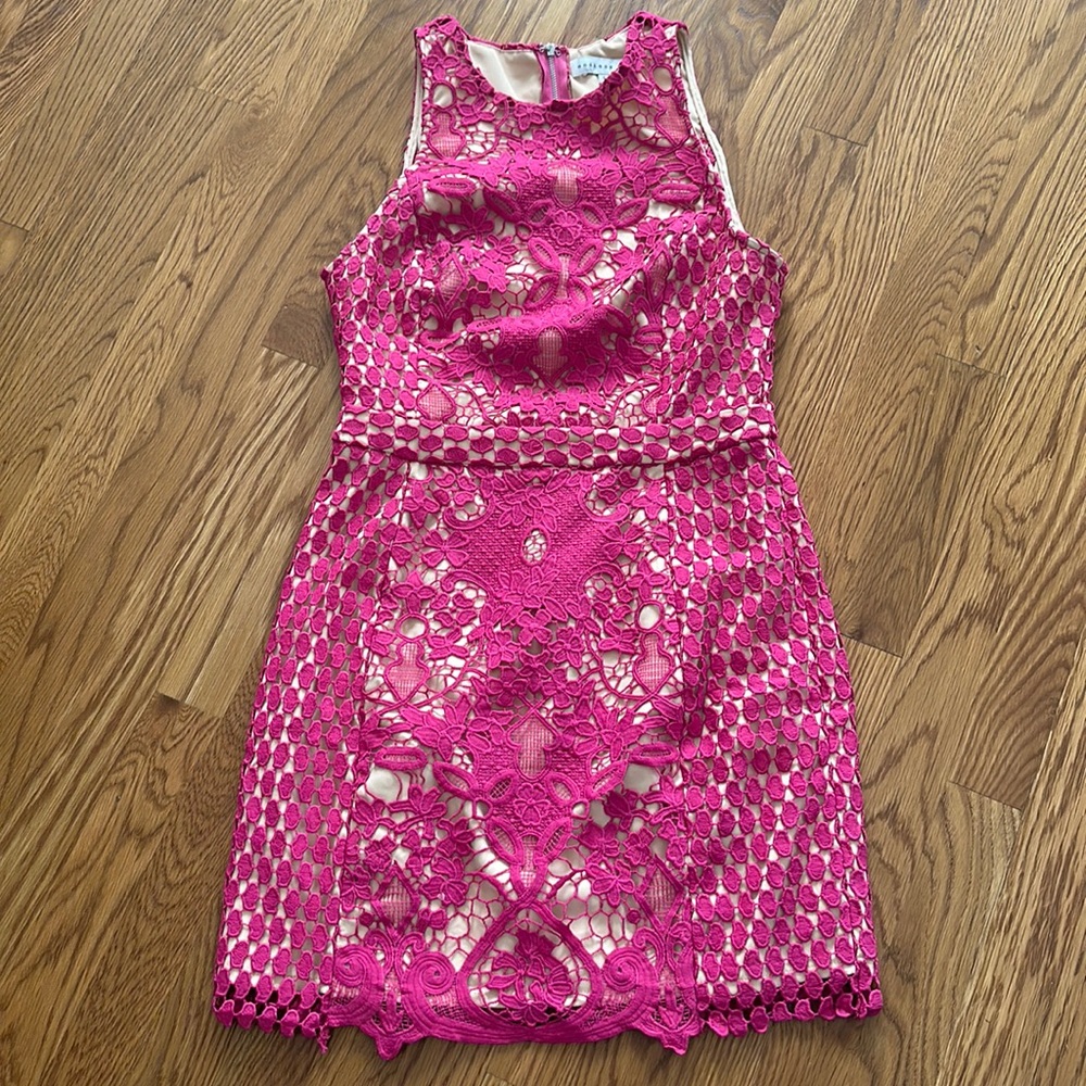Adorable hot pink dress. Knee length